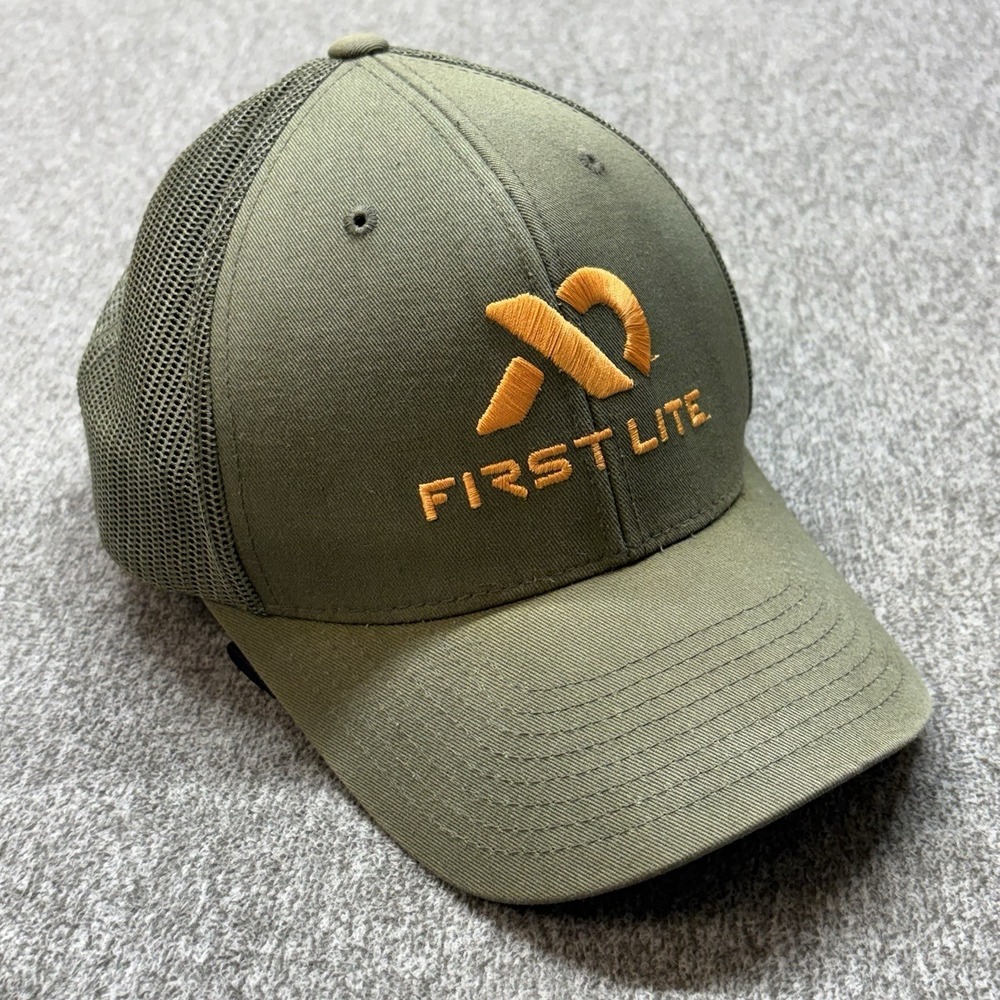 First Lite Olive Green Trucker Hat Mesh‎ Snapback Hunting Fishing Outdoor Cap